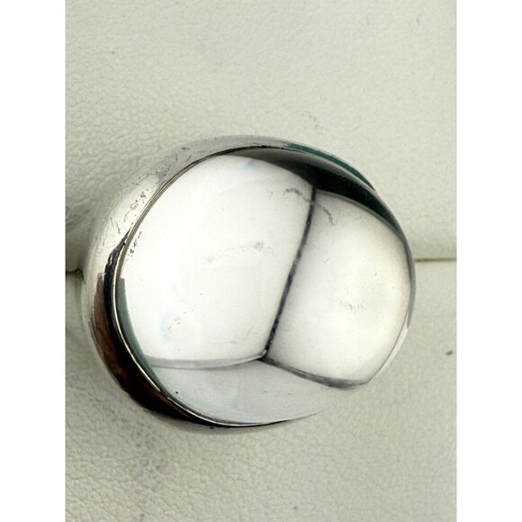 Tiffany & Co. Elsa Peretti 19mm Rock Crystal Cabochon Ring in Silver Size 5 - Picture 10 of 11
